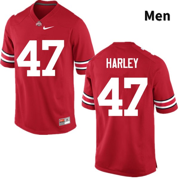 Ohio State Buckeyes Chic Harley Men's #47 Red Game Stitched College Football Jersey